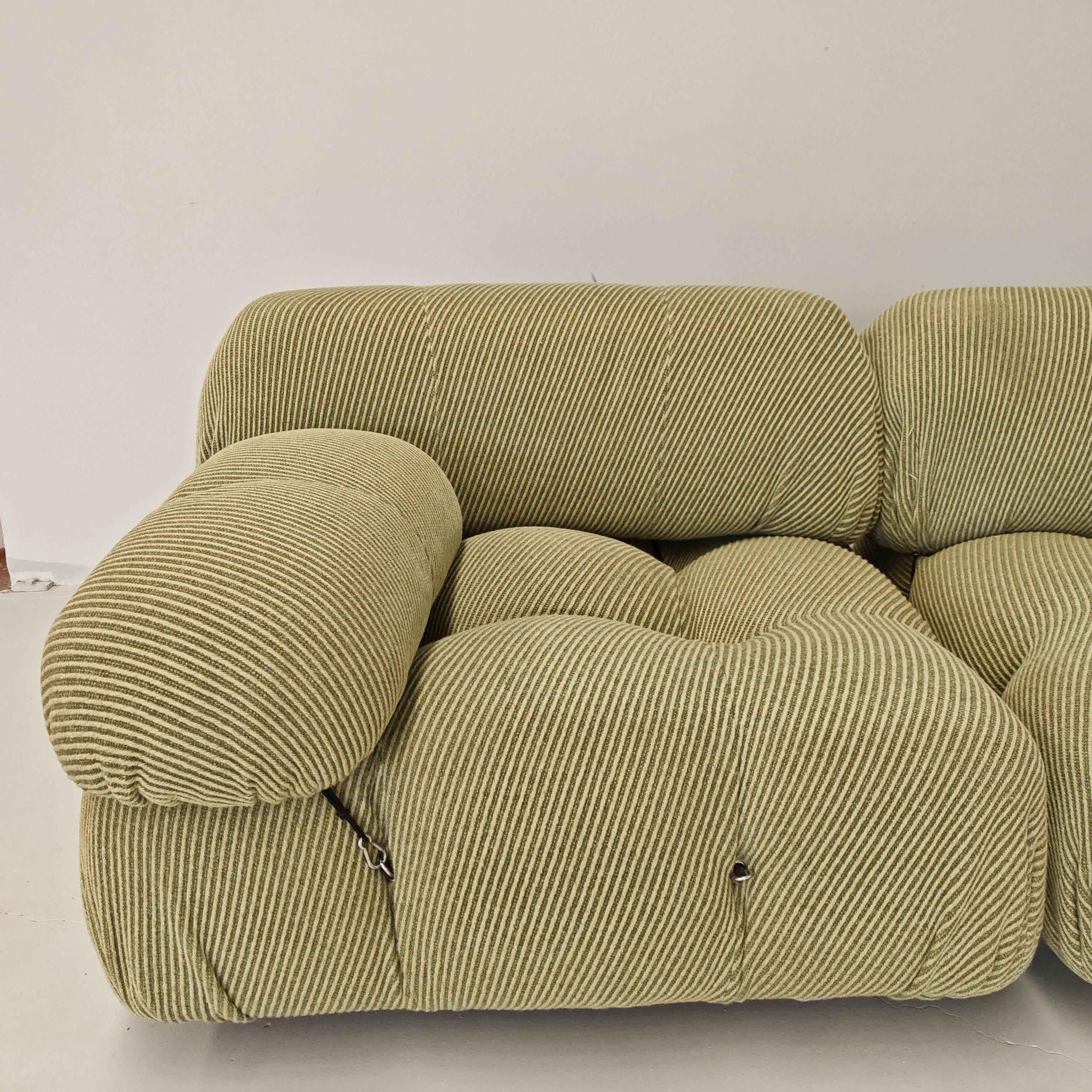 Canapé modulaire 'Camaleonda' vert et 5 modules vintage  Bellini pour B&B 70s en vente 6