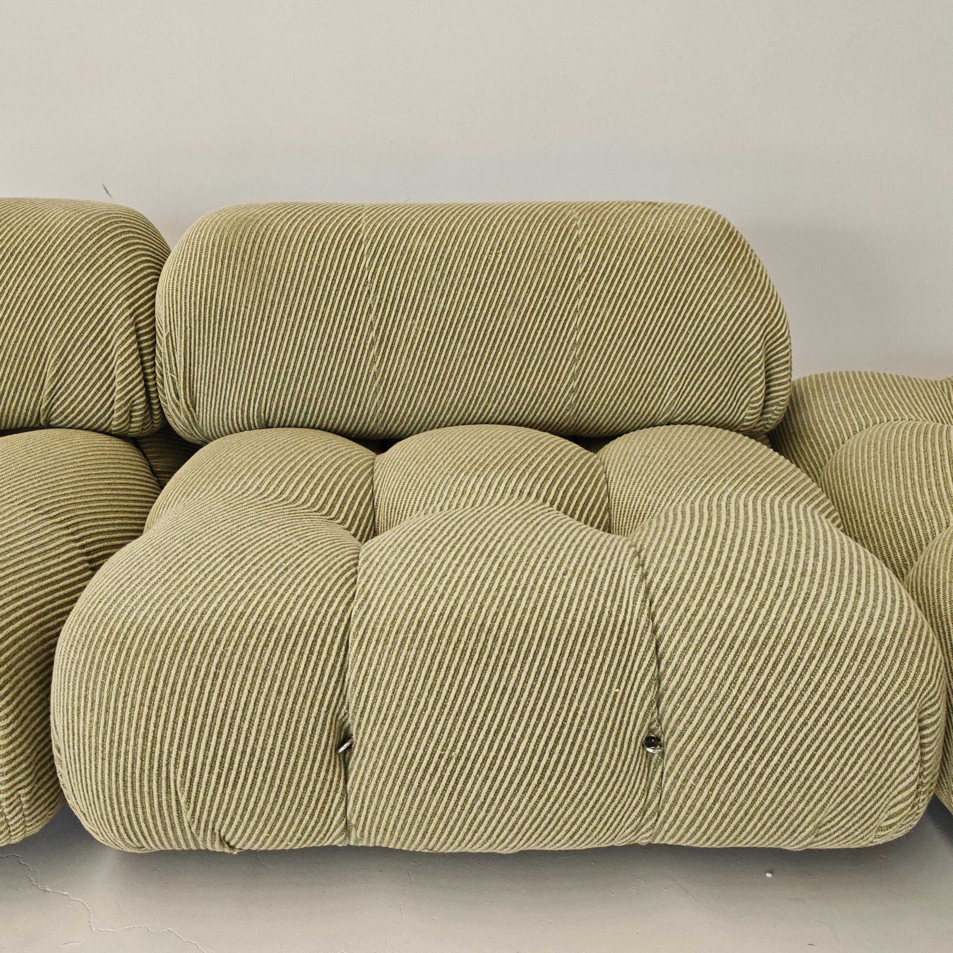 Canapé modulaire 'Camaleonda' vert et 5 modules vintage  Bellini pour B&B 70s en vente 7