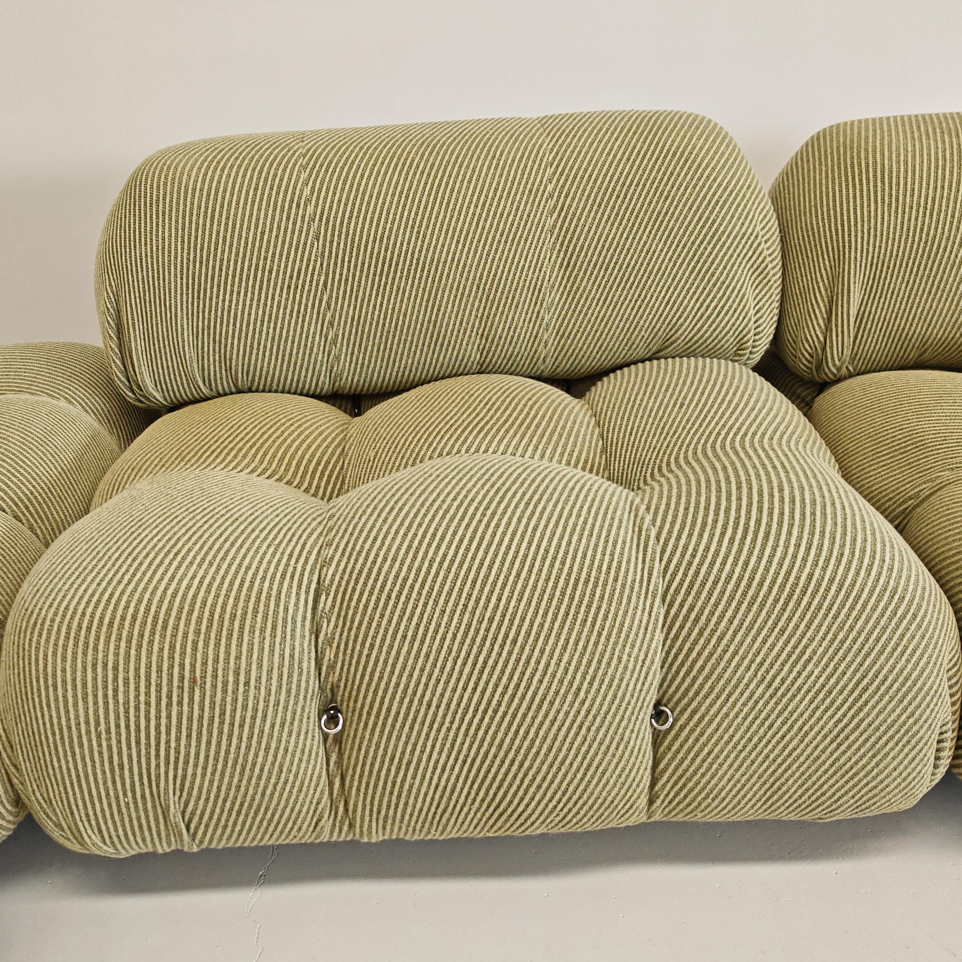 Canapé modulaire 'Camaleonda' vert et 5 modules vintage  Bellini pour B&B 70s en vente 9