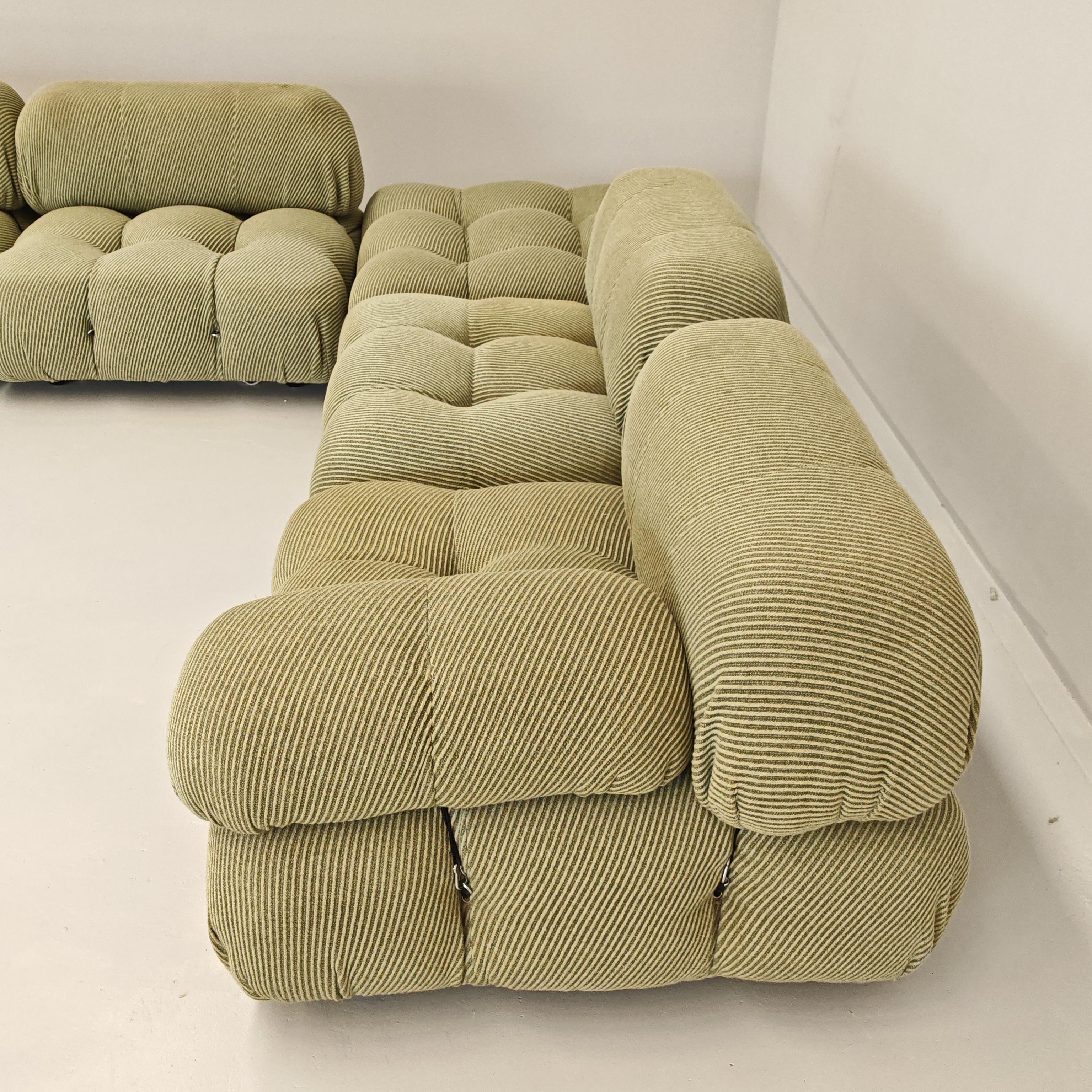 Italian Canapé modulaire 'Camaleonda' vert et 5 modules vintage  Bellini pour B&B 70s en vente