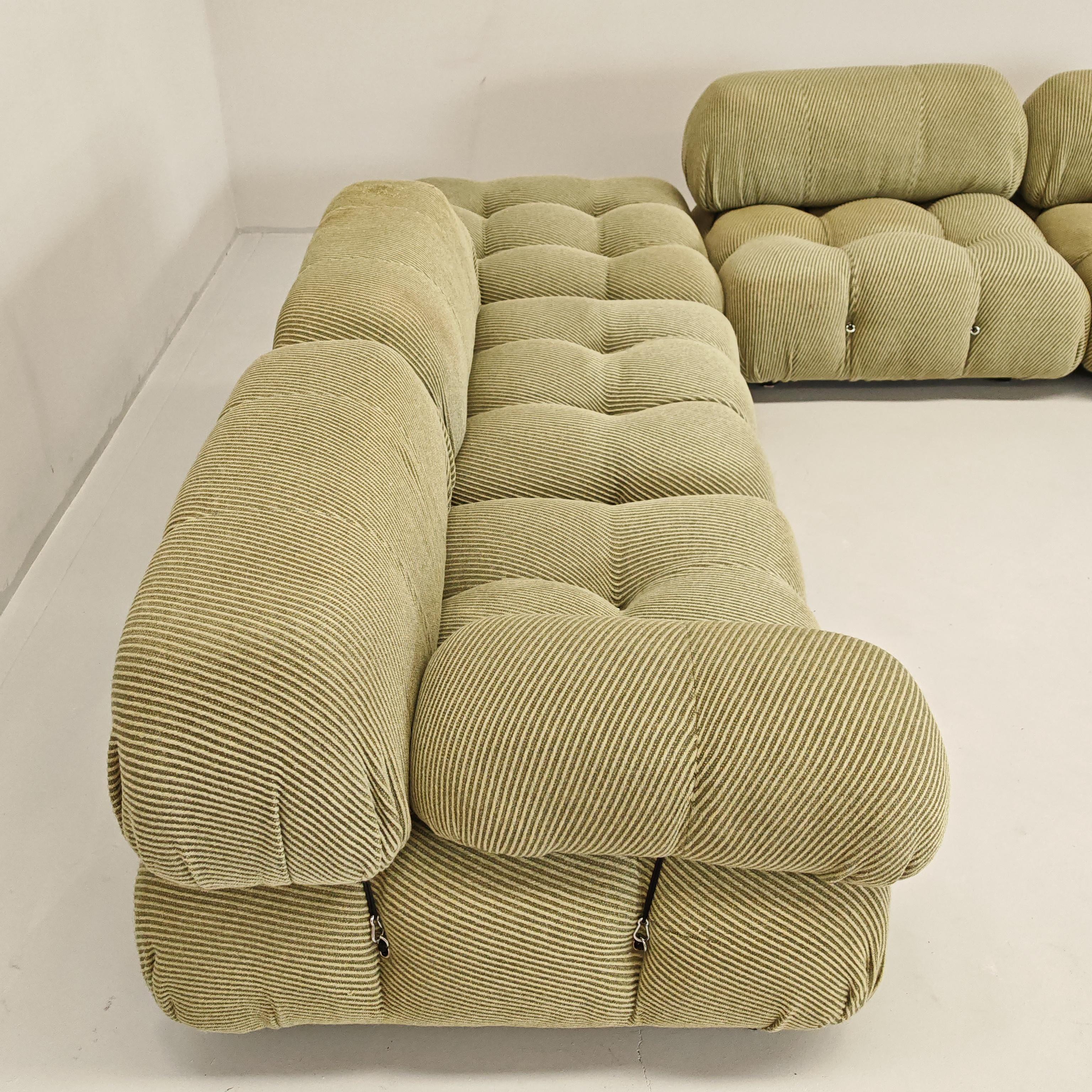Autre Canapé modulaire 'Camaleonda' vert et 5 modules vintage  Bellini pour B&B 70s en vente