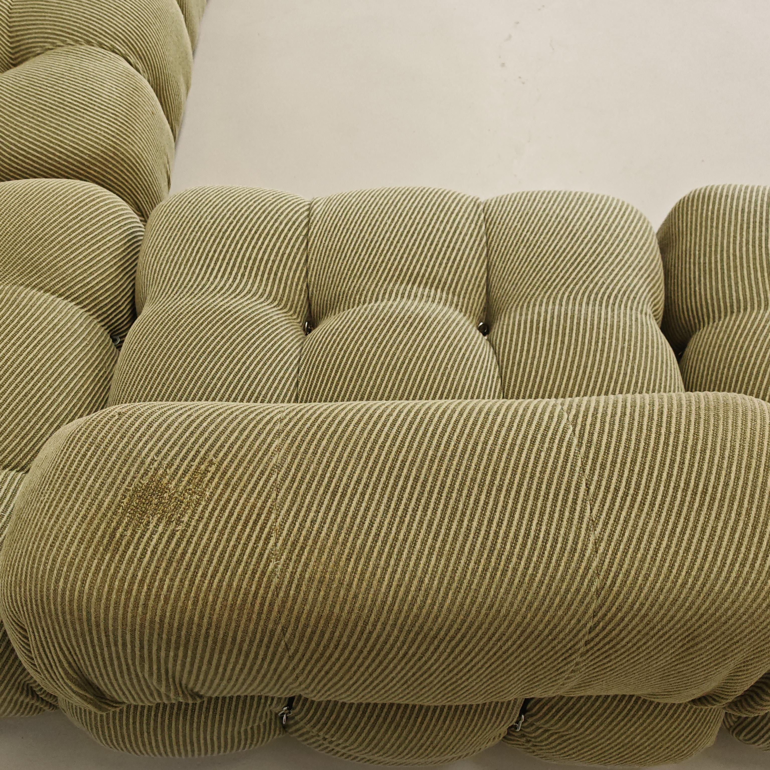 20th Century Canapé modulaire 'Camaleonda' vert et 5 modules vintage  Bellini pour B&B 70s en vente