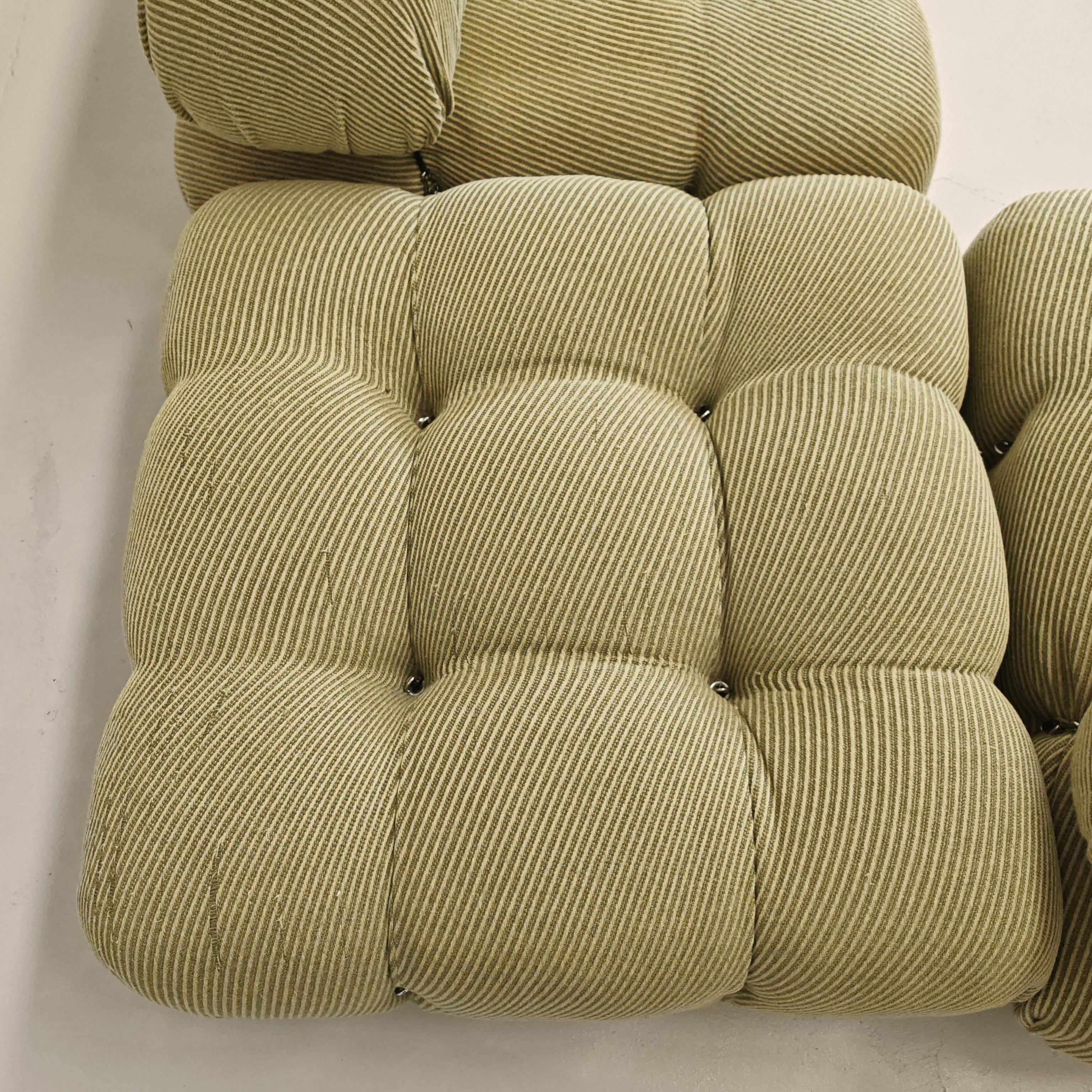 Canapé modulaire 'Camaleonda' vert et 5 modules vintage  Bellini pour B&B 70s en vente 1
