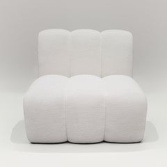 DACCAPO modular sofa by Legame Italia, in white fabric. Basic module.