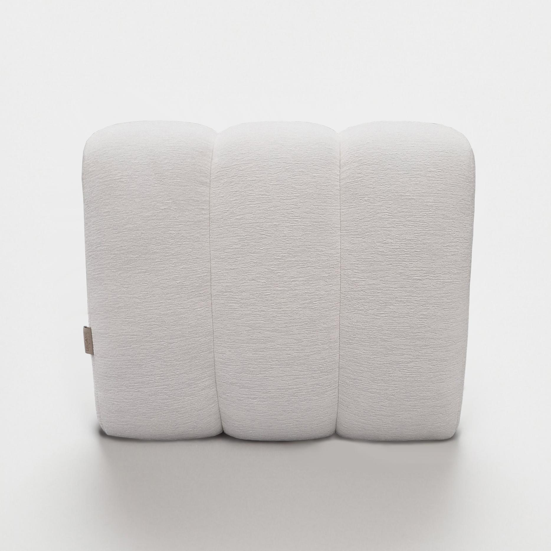 DACCAPO modular sofa by Legame Italia, in white fabric. Basic module. In New Condition For Sale In Pistoia, IT