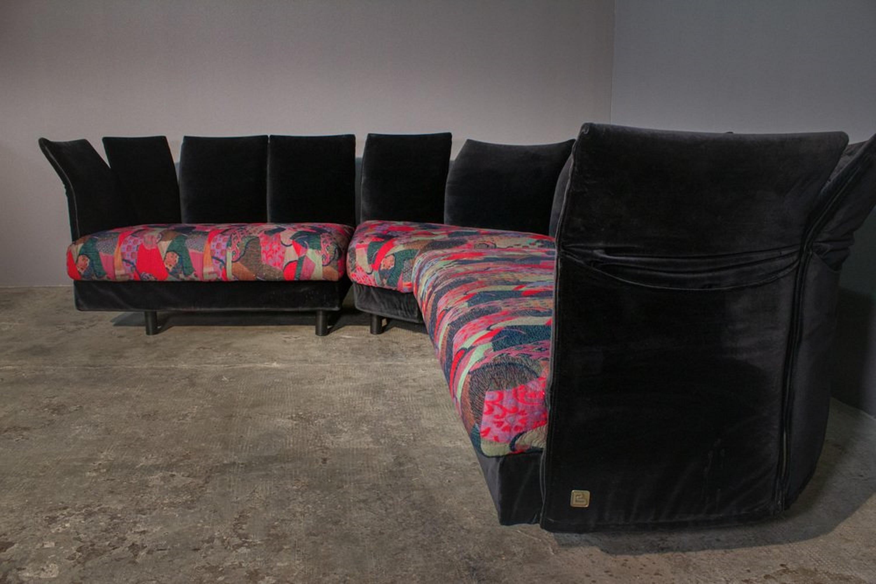 Sofá modular Busnelli, 1970, lote de 3 Italian en venta