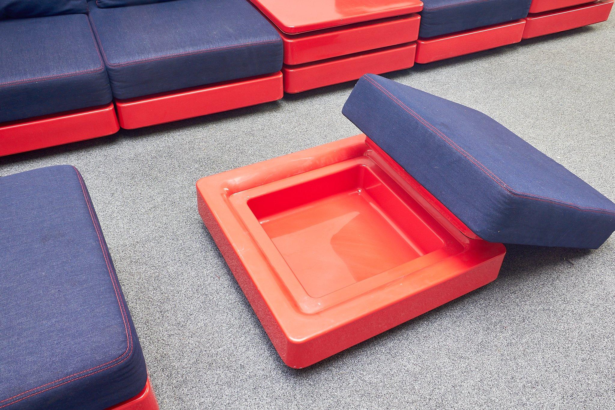 Metal Modular sofa designed by Gerd Lange for Herman Miller 1970 For Sale