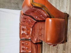 70s leather modular sofa