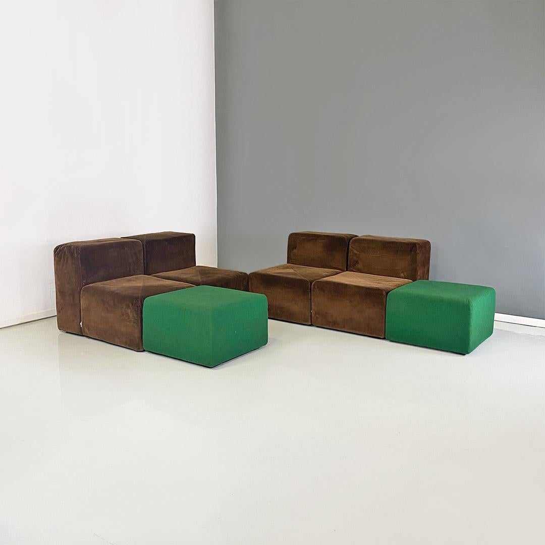Sistema 61 Italian modular sofa, Giancarlo Piretti for Aonima Castelli, 1970 In Good Condition For Sale In MIlano, IT