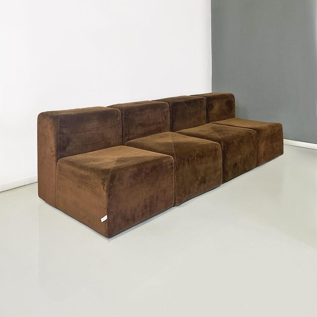 Italienisches modulares Sofa Sistema 61, Giancarlo Piretti für Aonima Castelli, 1970 (Stahl) im Angebot