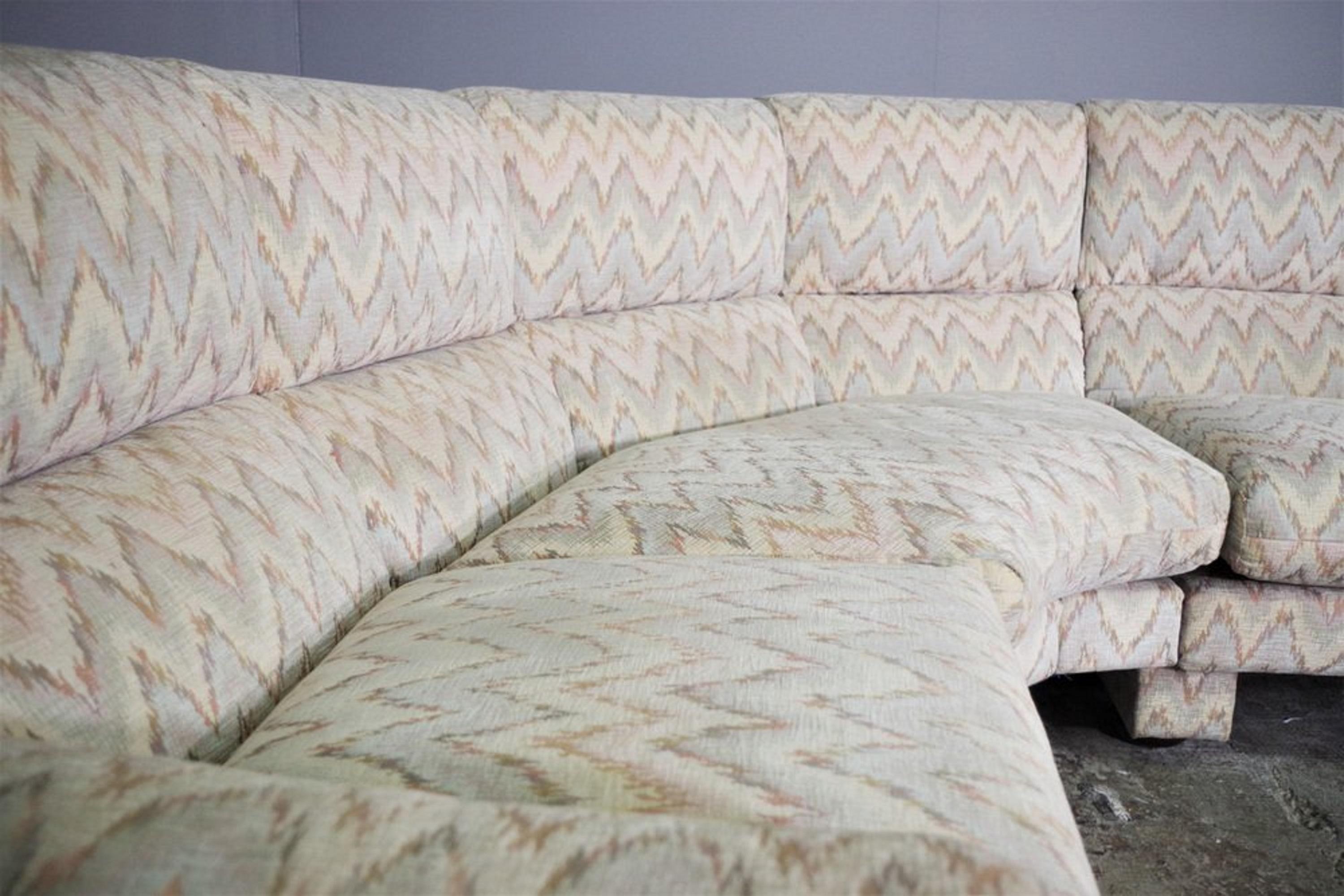 Sofá modular Missoni, años 70, lote de 2 Tela en venta