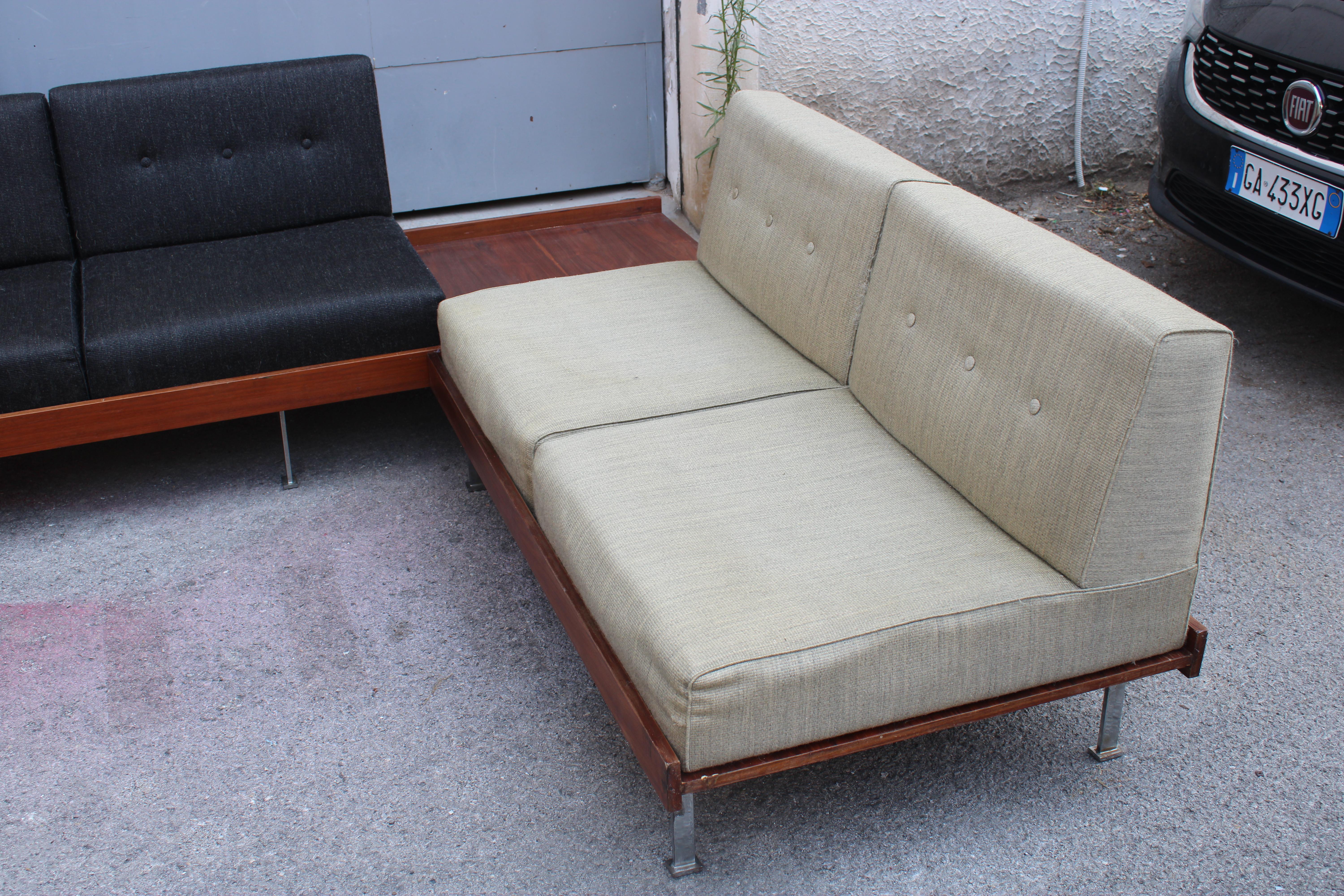 Italian Divano Modulare Saporiti George Nelson Herman Miller style 1950 Italia in vendita