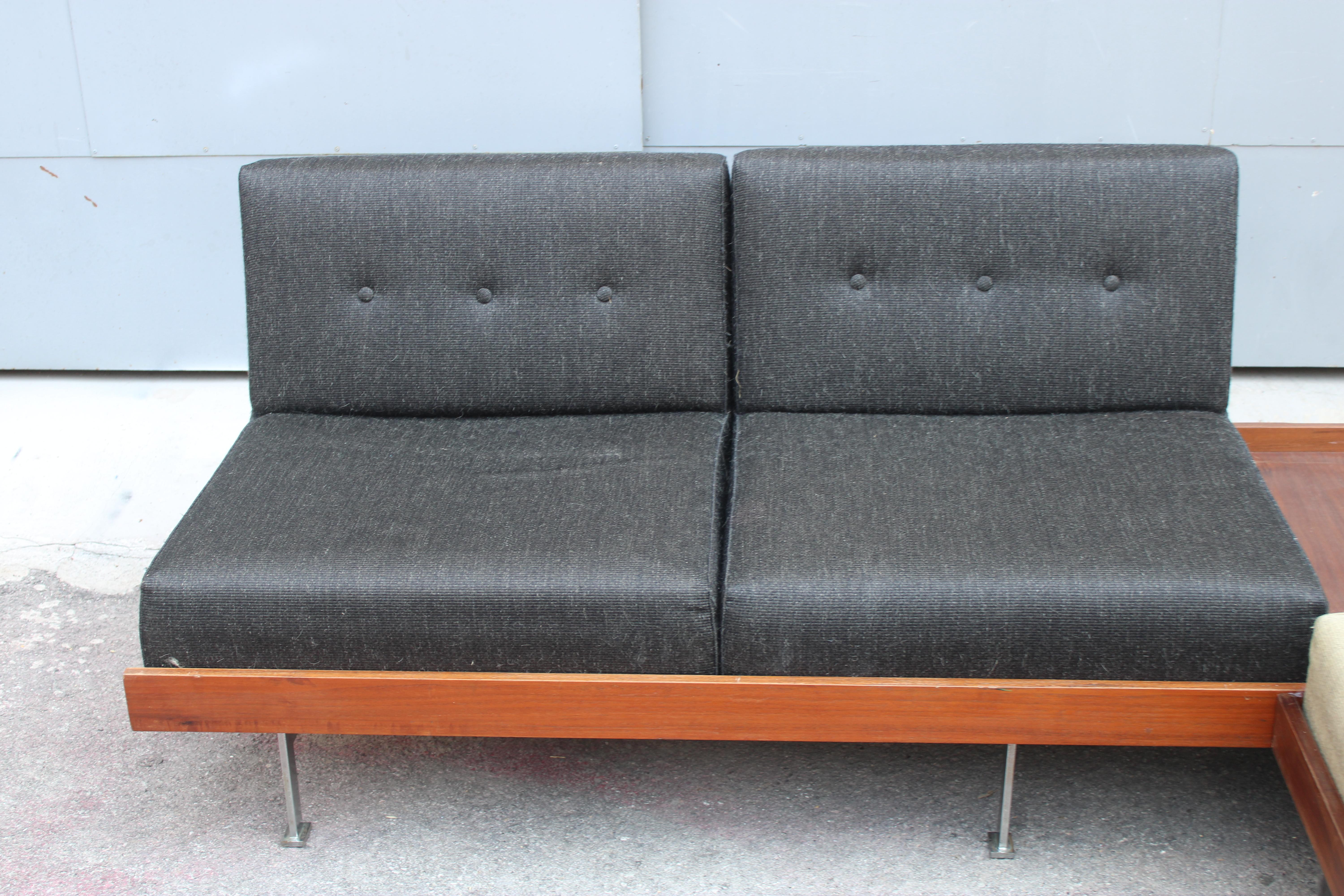 Divano Modulare Saporiti George Nelson Herman Miller style 1950 Italia In condizioni buone in vendita a Palermo, Sicily