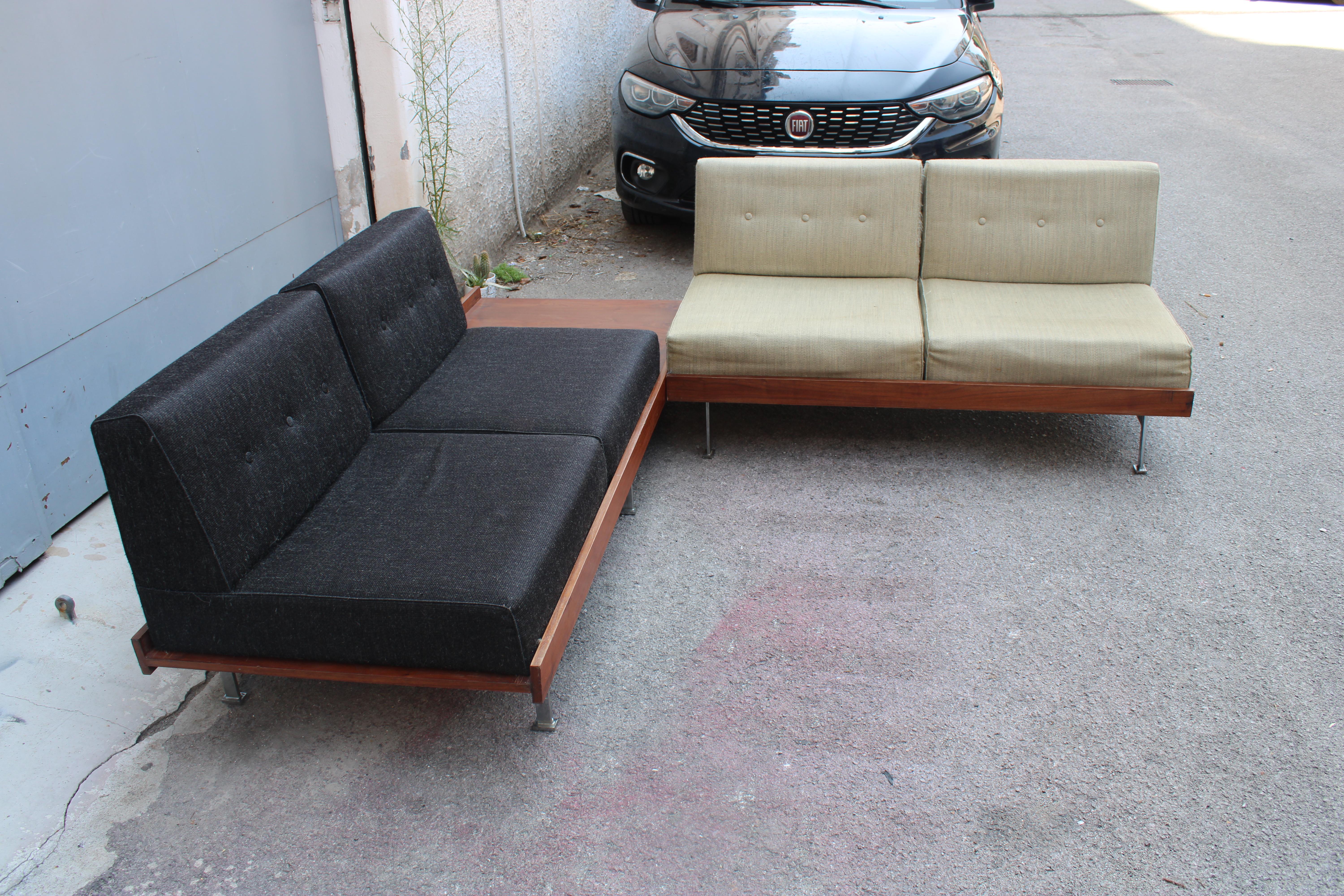 Mid-20th Century Divano Modulare Saporiti George Nelson Herman Miller style 1950 Italia in vendita