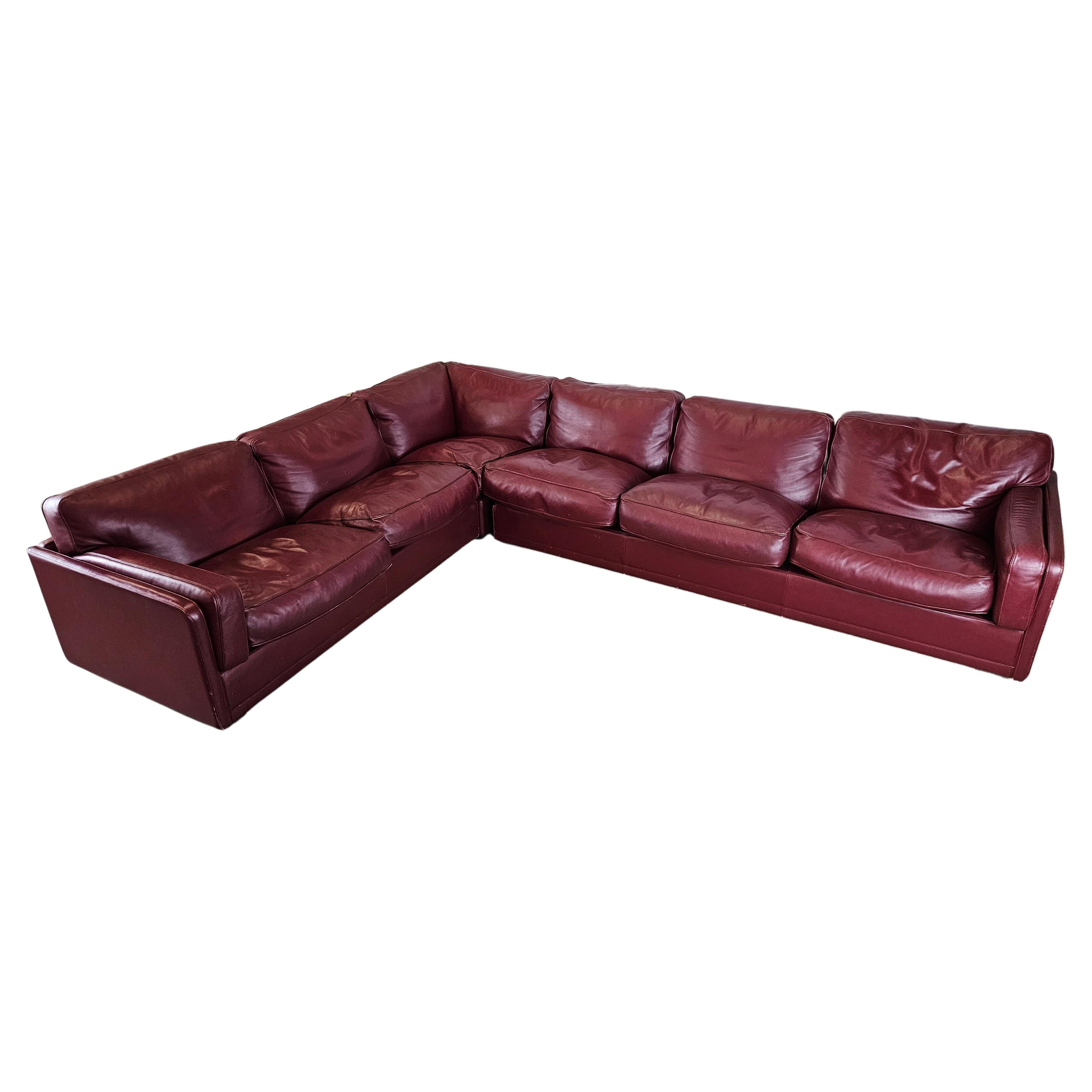 Socrates modular leather sofa by Poltrona Frau, 1970s