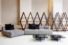 SOLO modular sofa in gray fabric. By Legame Italia