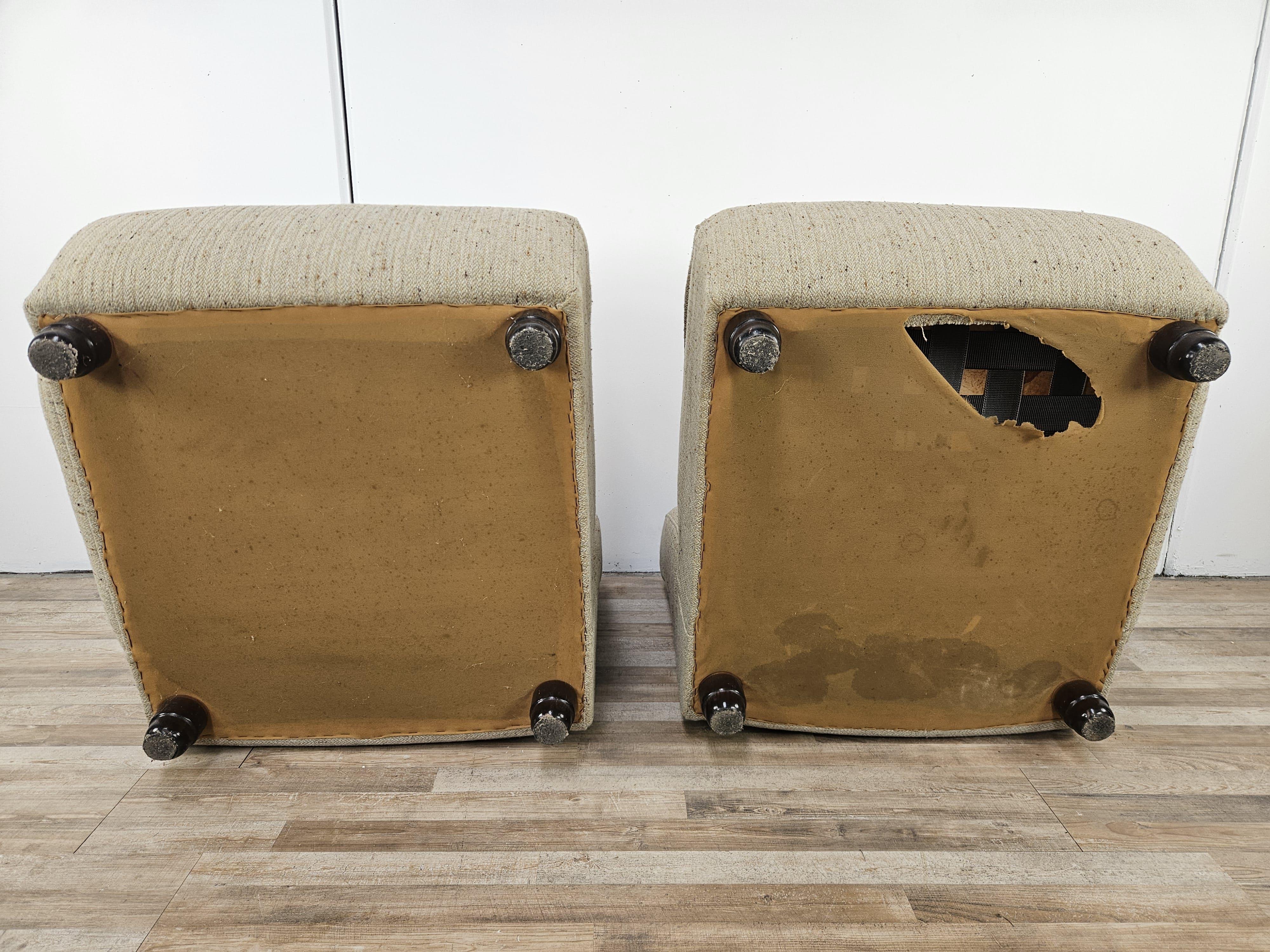 Canapé modulaire à trois places en tissu gris des années 1970 en vente 7