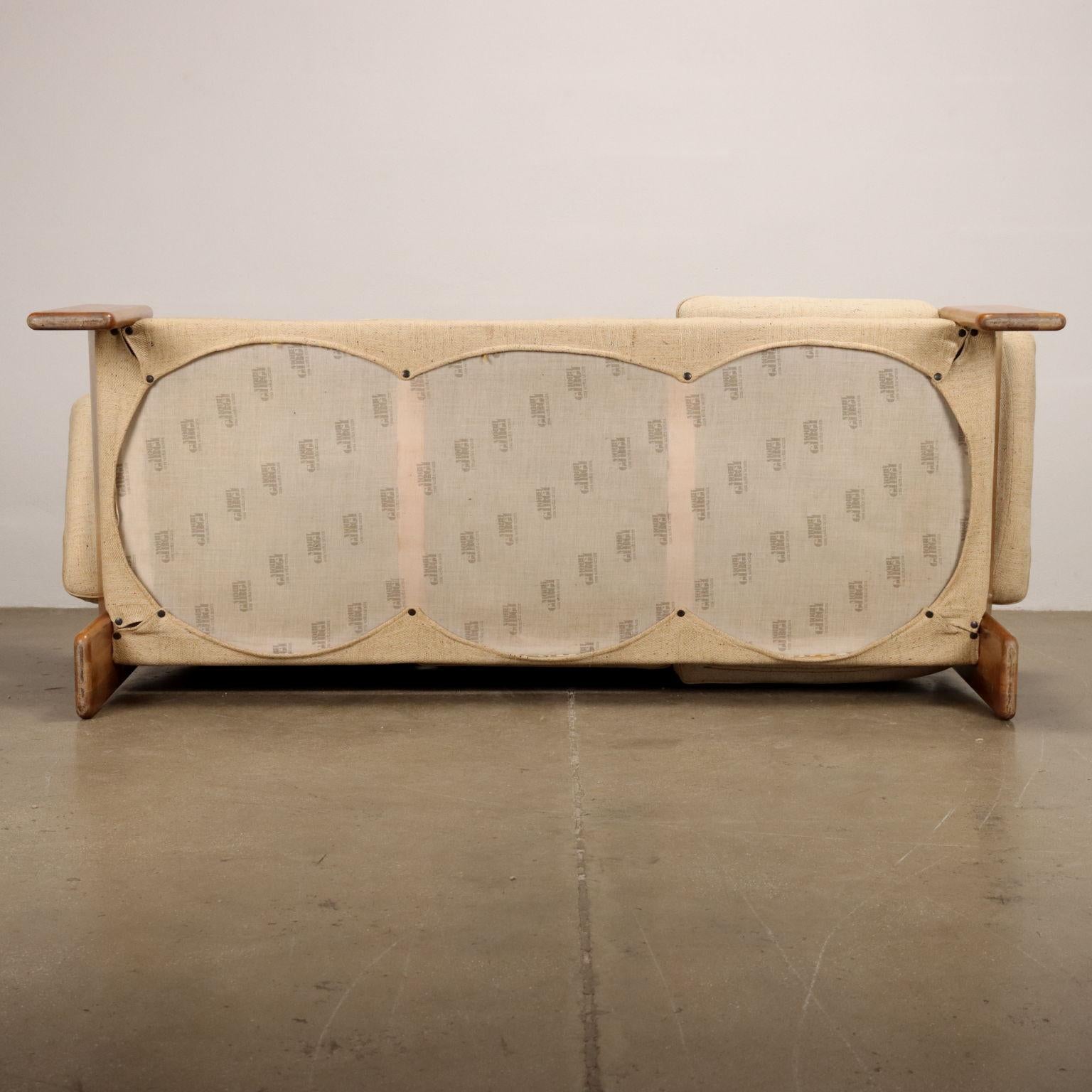 Fabric Sapporo sofa by Mario Marenco for Mobilgirgi Cantù 70s-80s For Sale