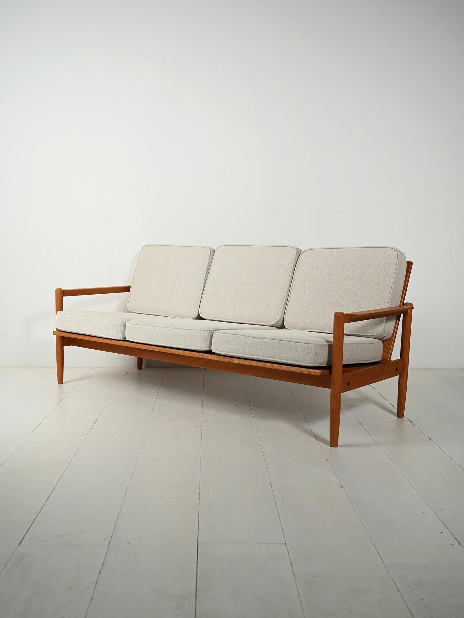 Scandinave moderne Divano scandinavo in rovere massello anni '50/60 en vente