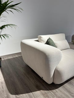 Divano Stone in tessuto, composizione angolare e cuscini