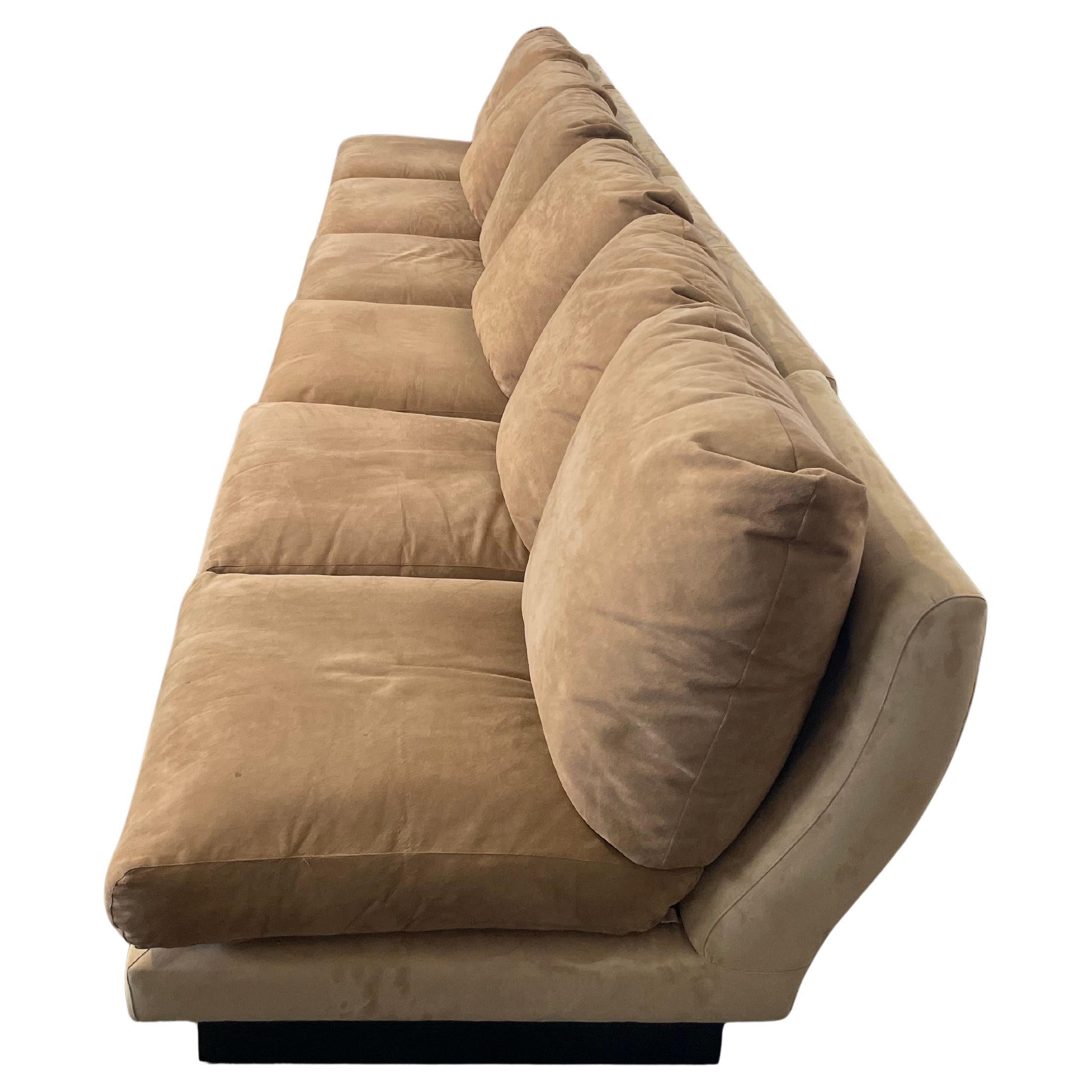 Divano Super C di Willy Rizzo modulare in pelle di cinghiale 6 moduli For Sale