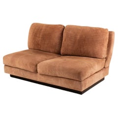 Vintage Sofa "Super C" in boar leather by Willy Rizzo for Maison Willy Rizzo