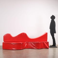 Superonda sofa von Archizoom für Poltronova Anni 70 rot