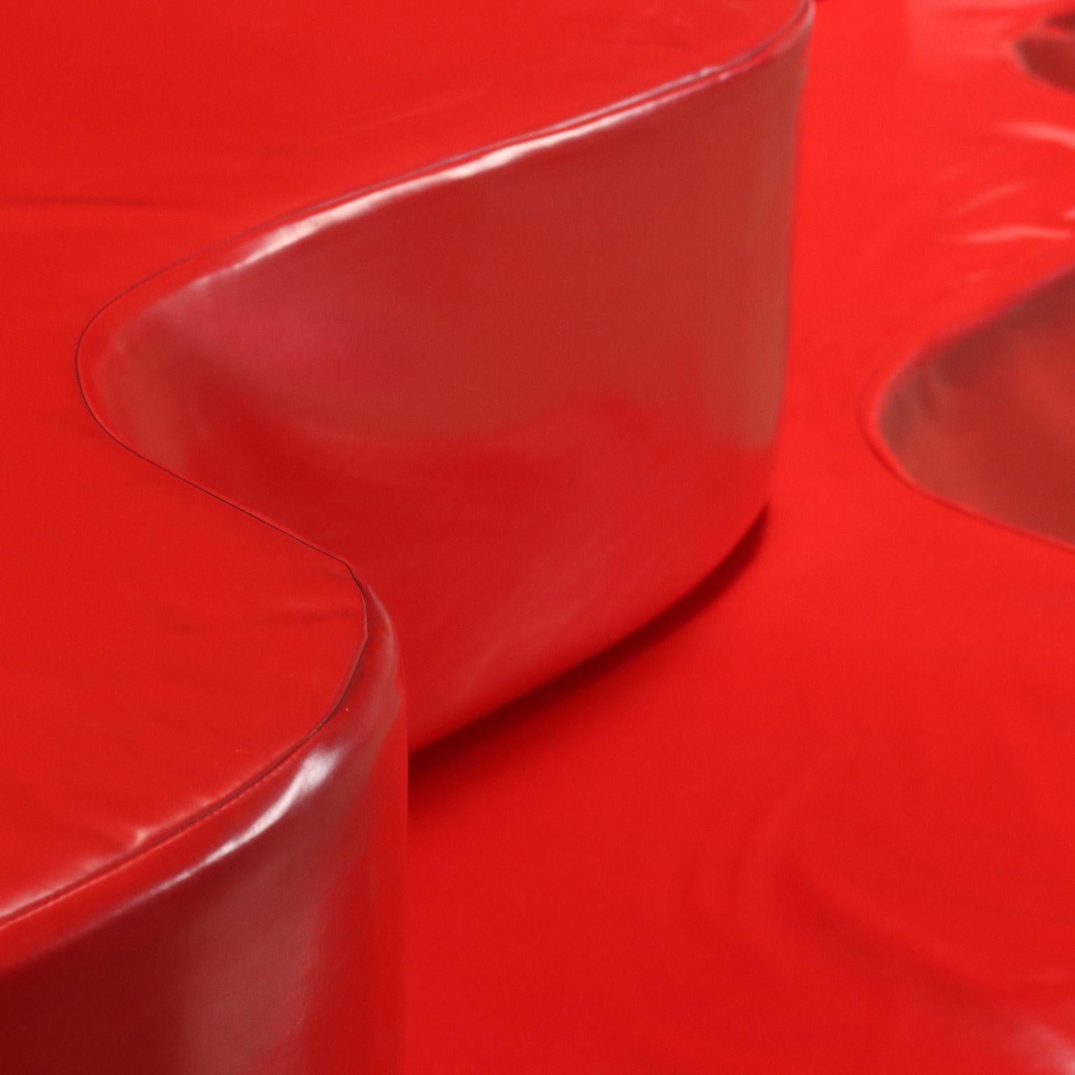 Superonda sofa von Archizoom für Poltronova Anni 70 rot (Ende des 20. Jahrhunderts) im Angebot