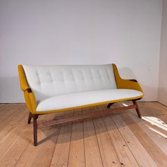 Vintage Scandinavian Modern teak three-seater sofa, 1960s