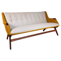 Vintage Scandinavian Modern teak three-seater sofa, 1960s