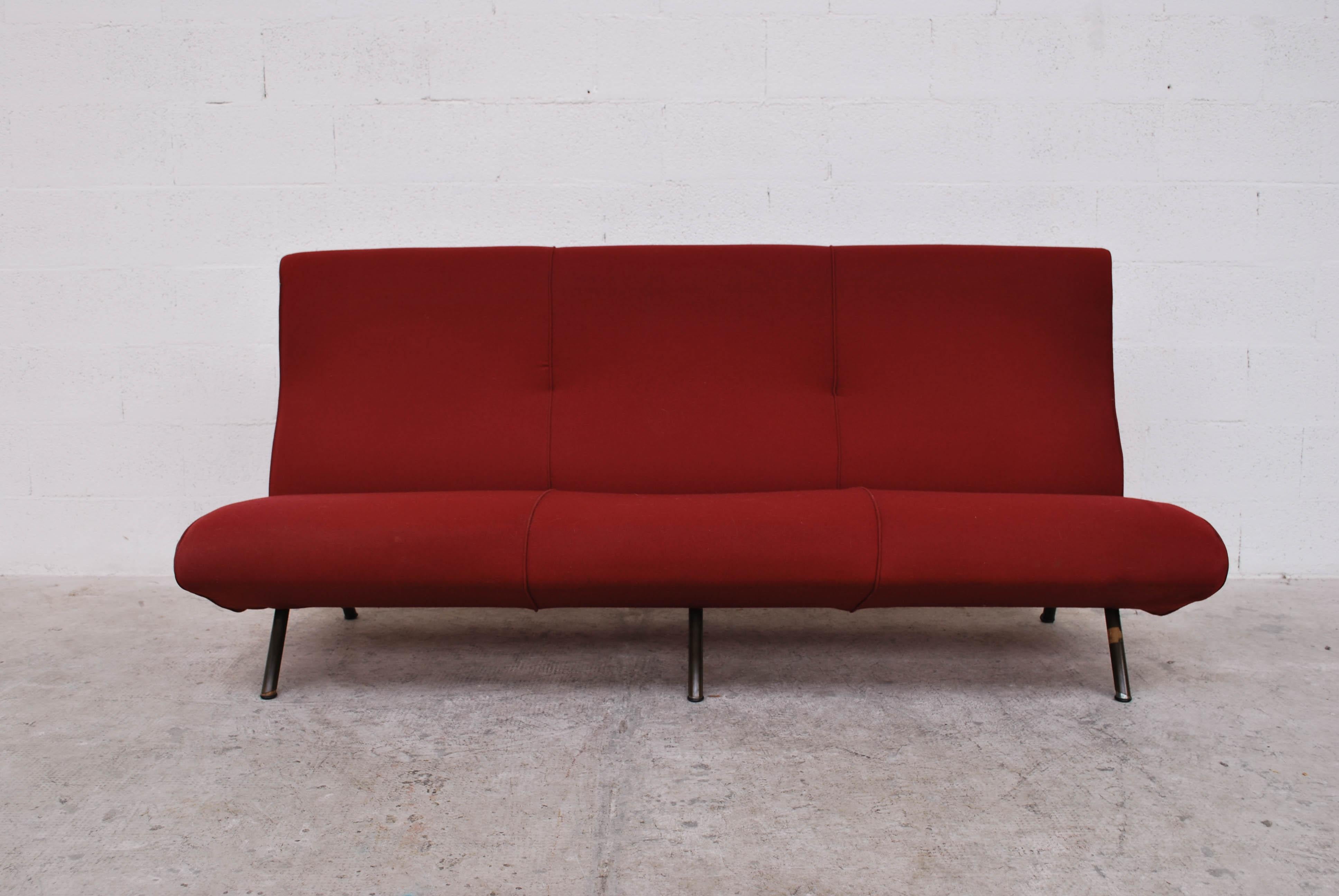 Triennale Three seat sofa designed by Marco Zanuso and produced by Arflex in 1951.
Original fabric and upholstery.

Architect, designer and university lecturer, Marco Zanuso (1916-2001) was one of the leading interpreters of the Modern Movement.