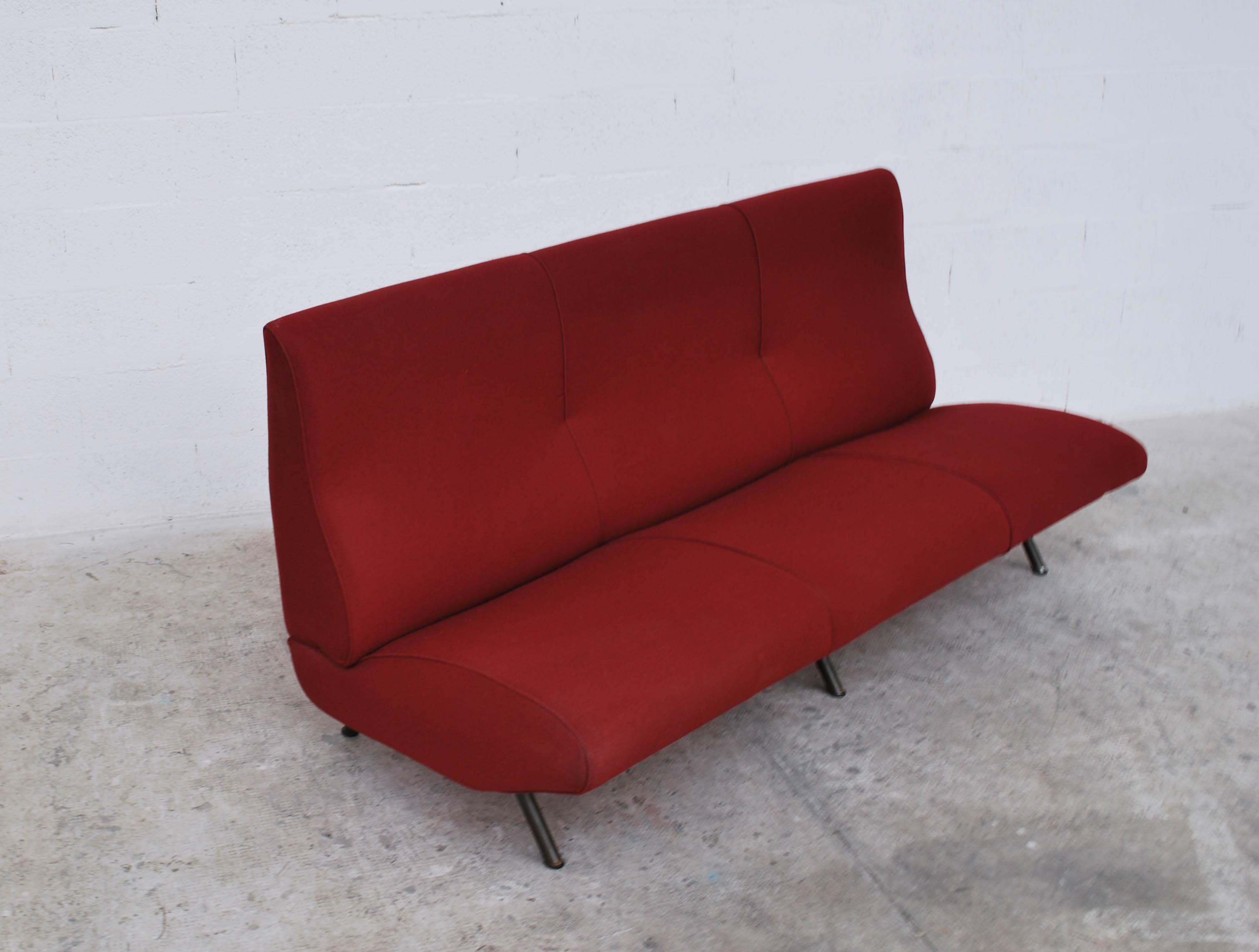 Mid-Century Modern Canapé Divano Triennale 3 Seater design de Marco Zanuso pour Arflex, années 50, 60 en vente