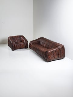 Divano vintage in pelle "Piumino" di De Pas D'Urbino & Lomazzi per Dall' Oca 70