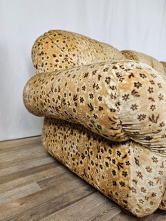 Vintage 1970s three-seater upholstered sofa