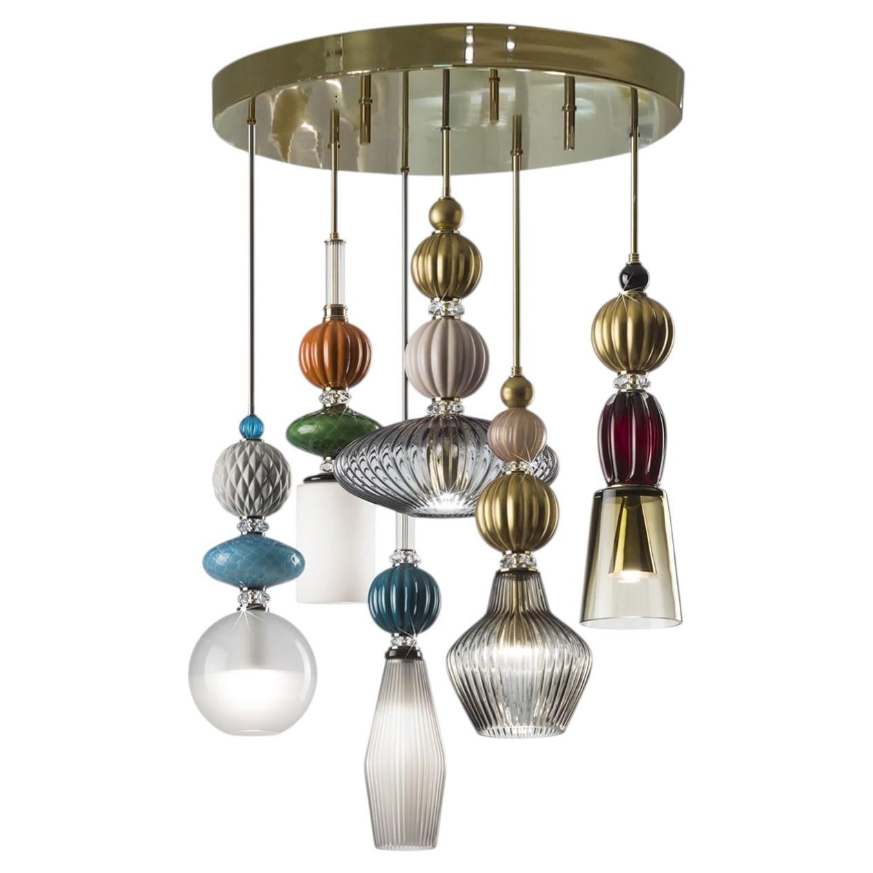 Divas 6-Light Multicolor Chandelier