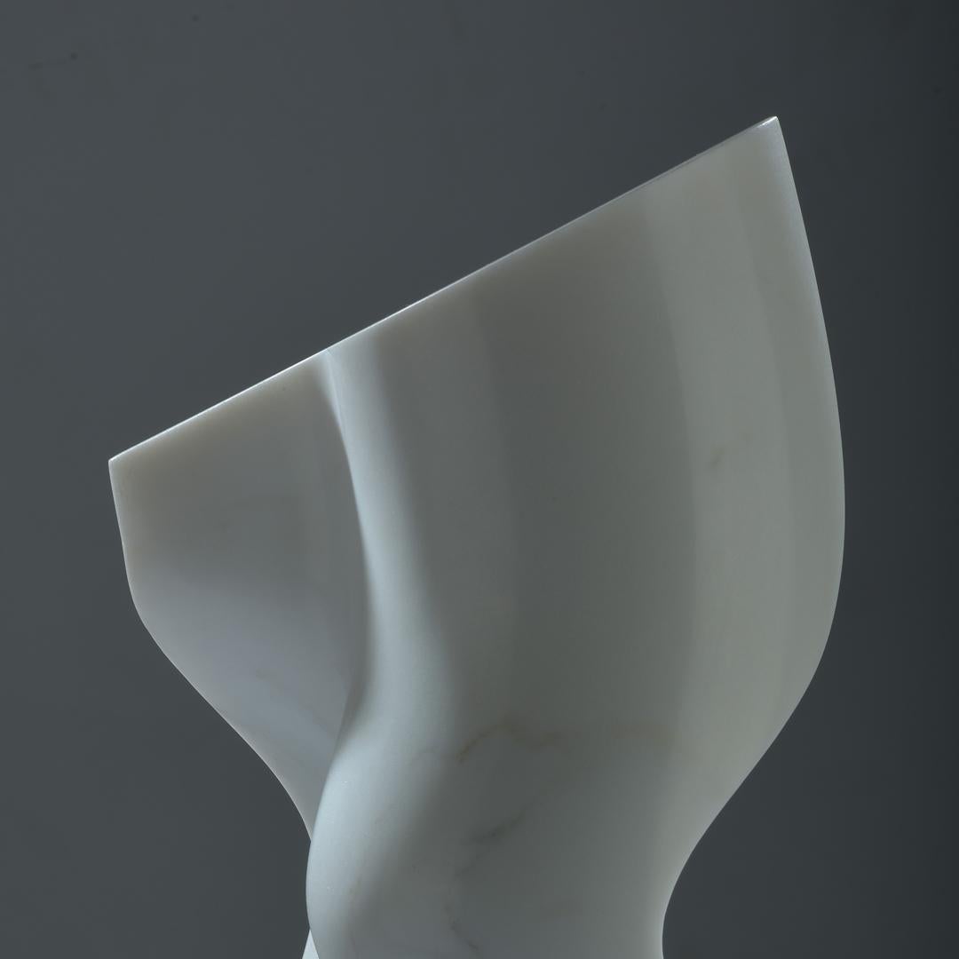 Italian Divenire, Carrara Statuario Marble Sculpture For Sale