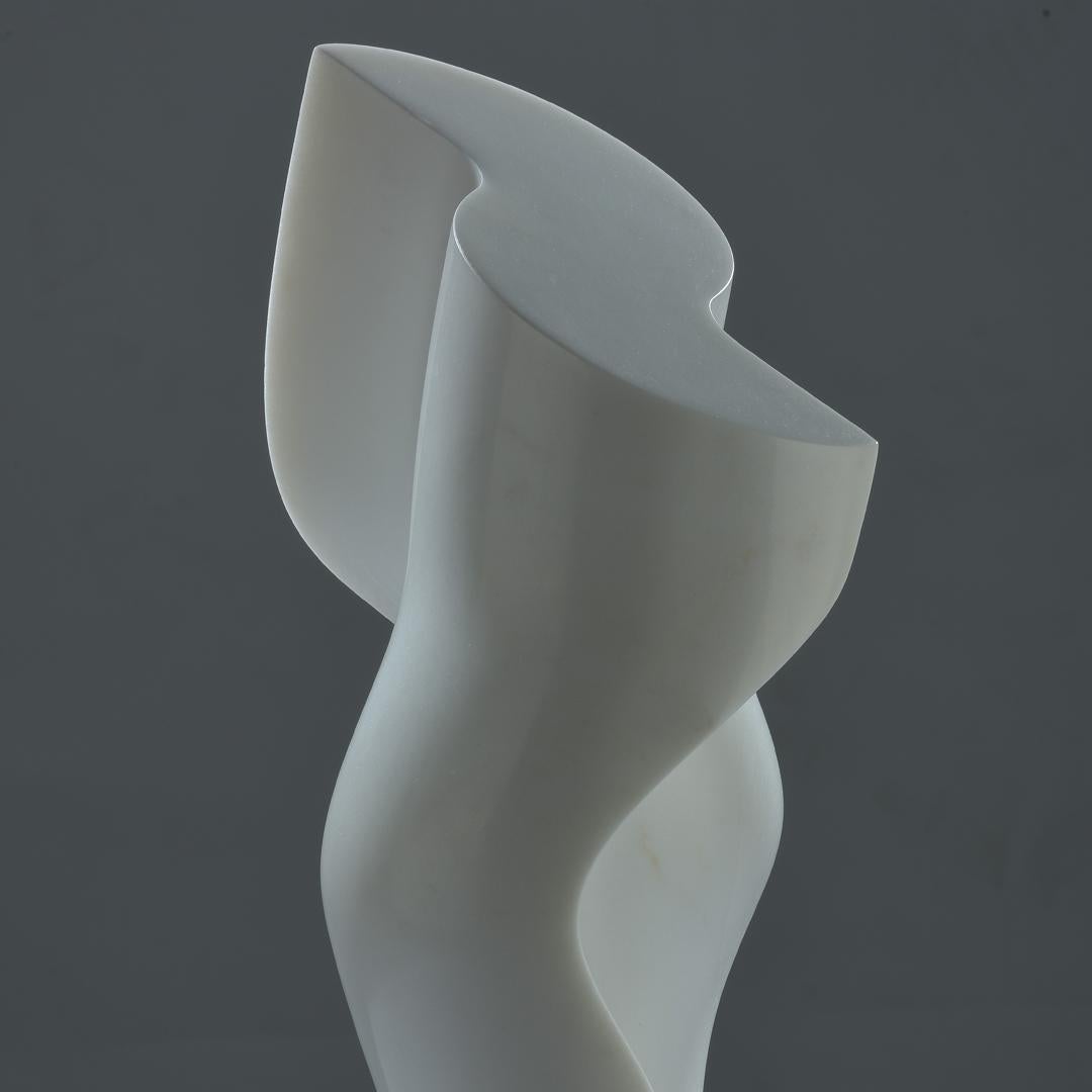 Carved Divenire, Carrara Statuario Marble Sculpture For Sale