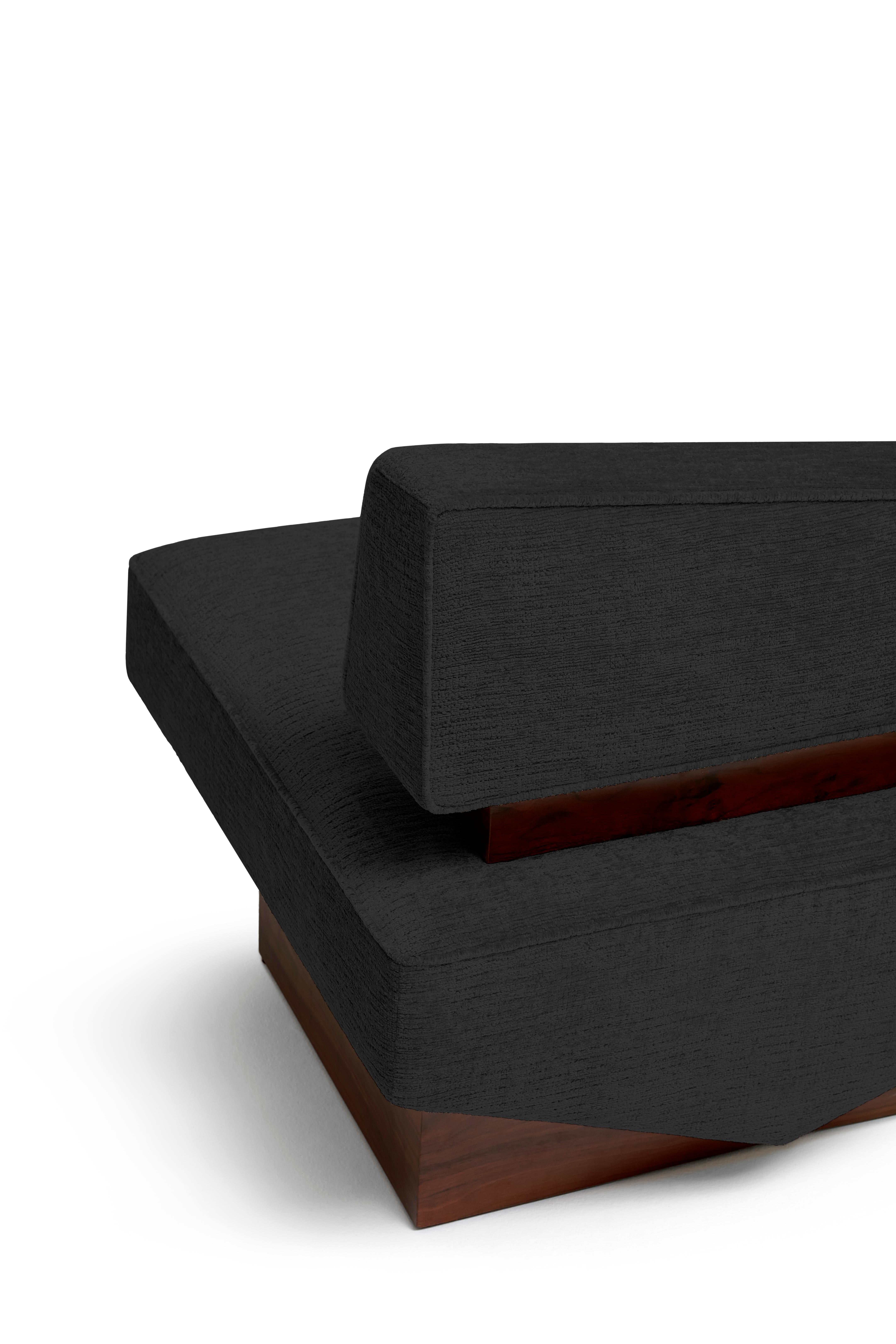 'Divergent' Armchair by Marta Delgado, Geometric Armchair, Vintage, Dark Gray In New Condition For Sale In Paris, IDF