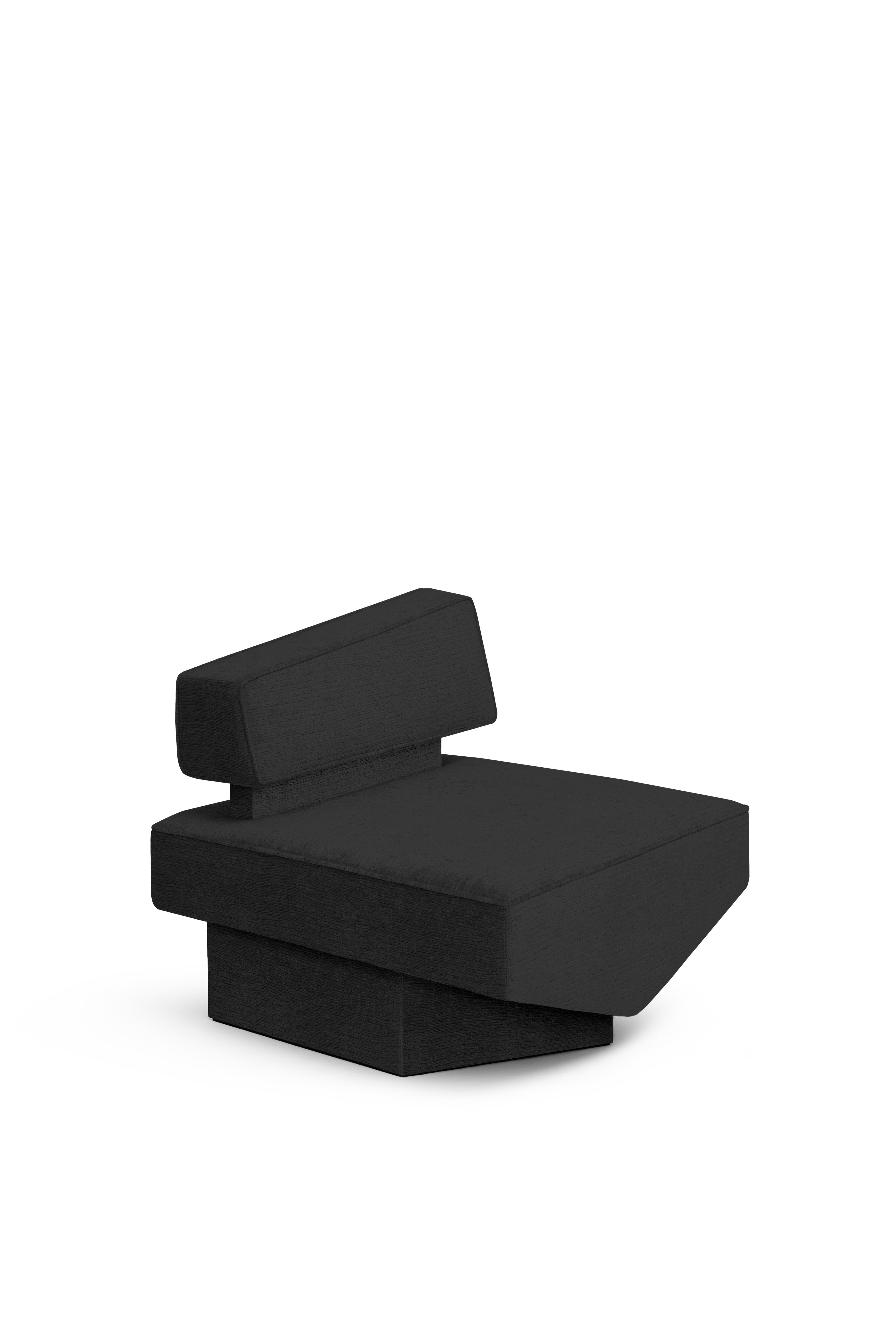 XXIe siècle et contemporain Fauteuil « Divergent » de Marta Delgado, fauteuil géométrique, vintage, gris foncé en vente