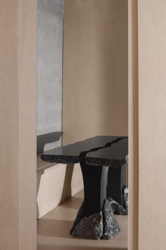 Divergente Textured Black Marble Due Table with Split Top by Andres Monnier