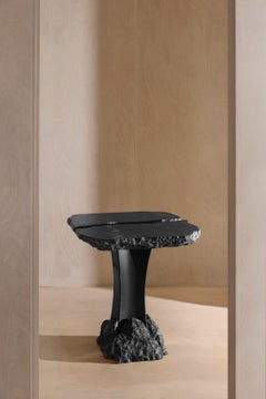 Divergente Textured Black Marble Table with Split Top by Andres Monnier