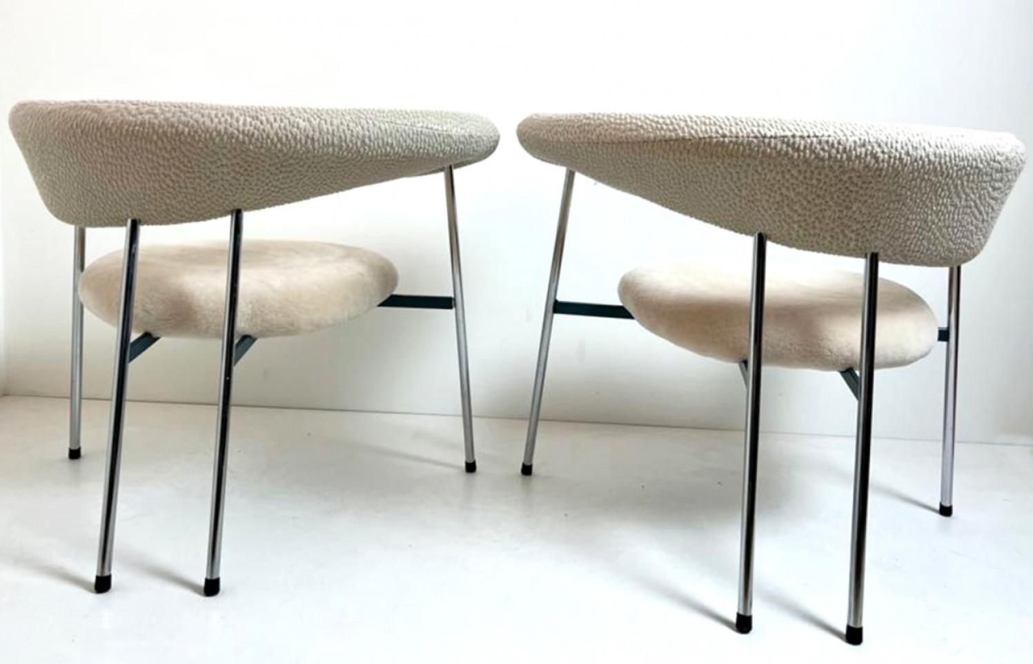 Fauteuils Retapizados Divi Divi con scheepskin Leolux, 1987 Holandés en venta