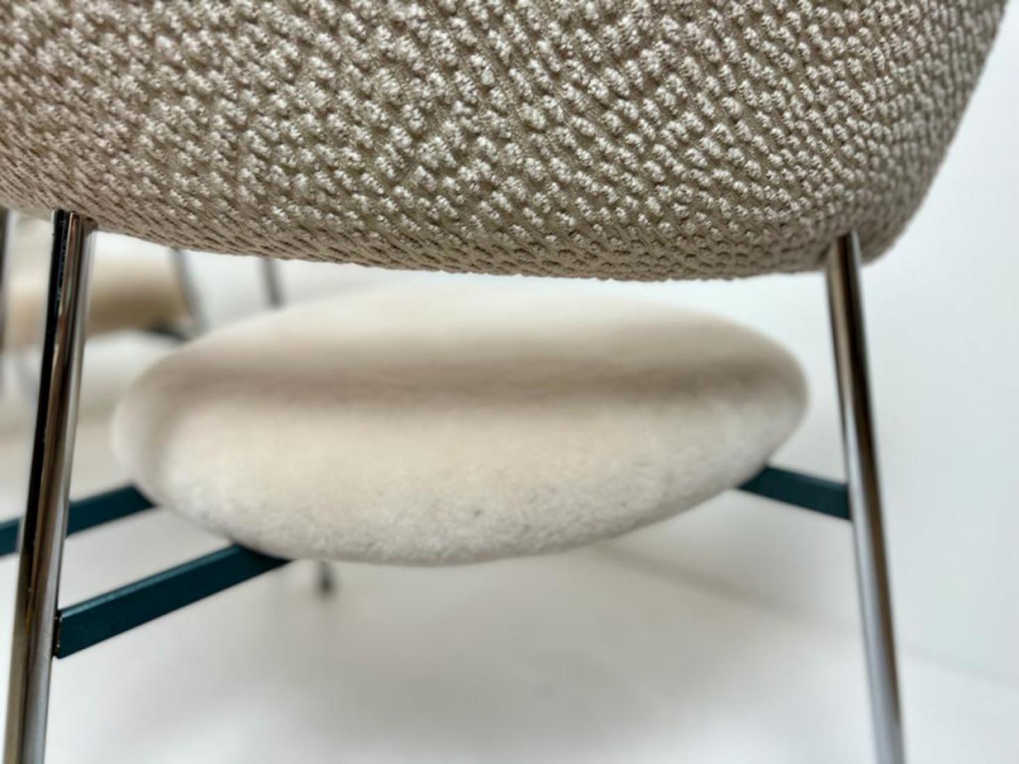 Fauteuils Retapizados Divi Divi con scheepskin Leolux, 1987 finales del siglo XX en venta