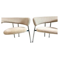 Vintage Divi Divi Reupholstered Fauteuils with scheepskin Leolux, 1987