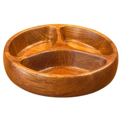 Vassoio / ciotola divisa in teak di Jens Quistgaard per Dansk