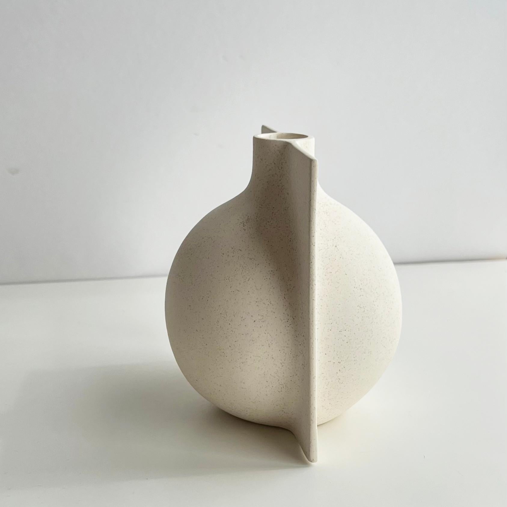 Post-Modern Divided Sculptural Vessel by Karin Amdal For Sale