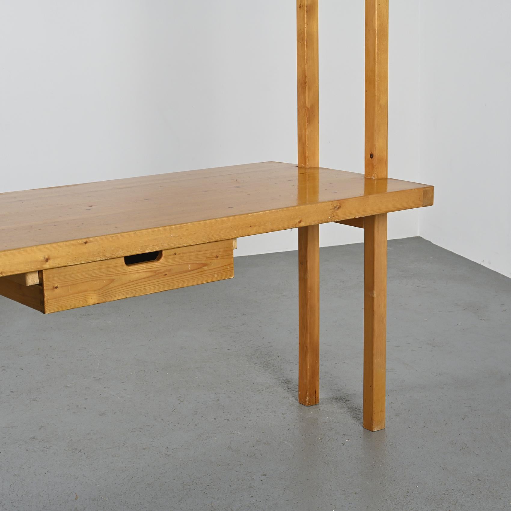 Pine Dividing table by Bernard Taillefer, les Arcs circa 1975