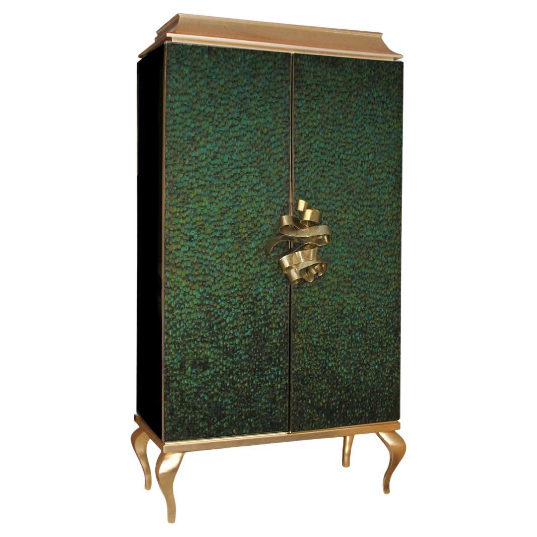 Divine Armoire with Peacock Feathers by Koket For Sale