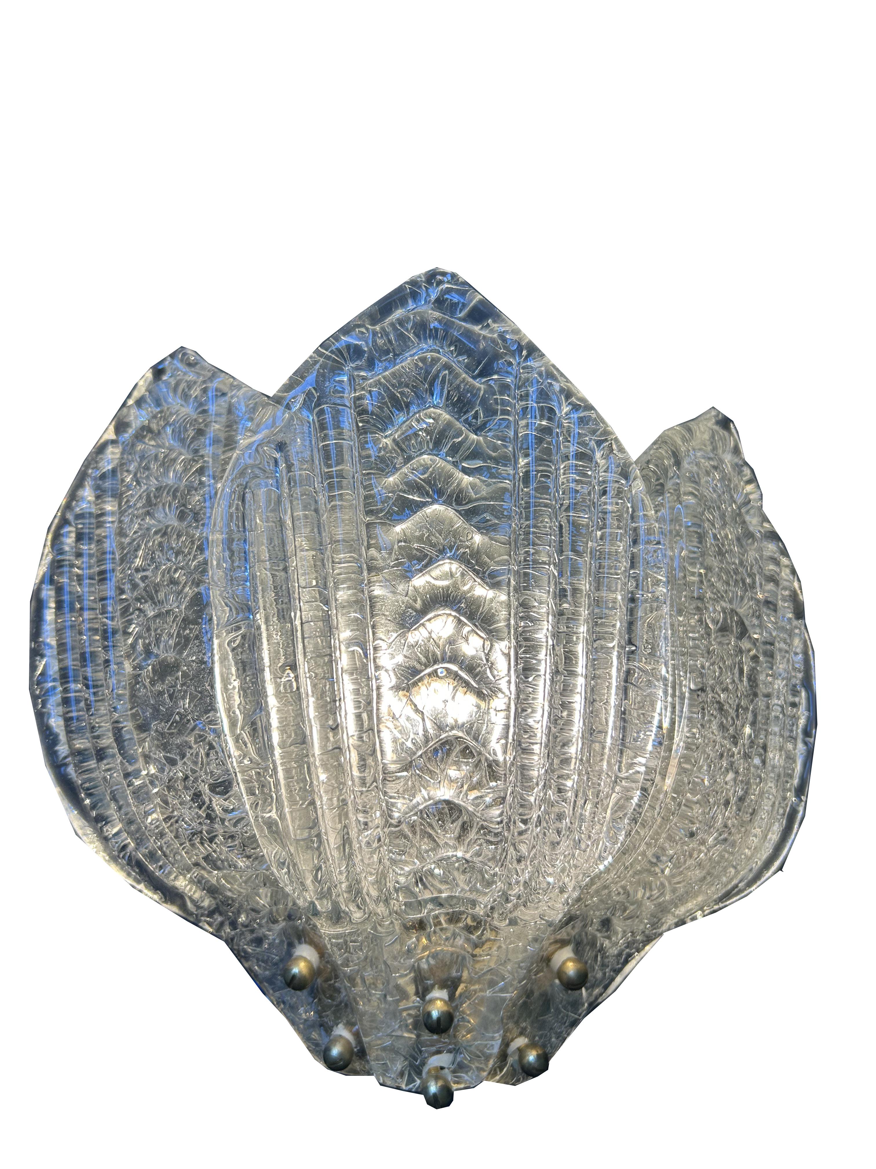 Papillons divins, ensemble de trois magnifiques appliques murales de Murano, années 1980 en vente 8