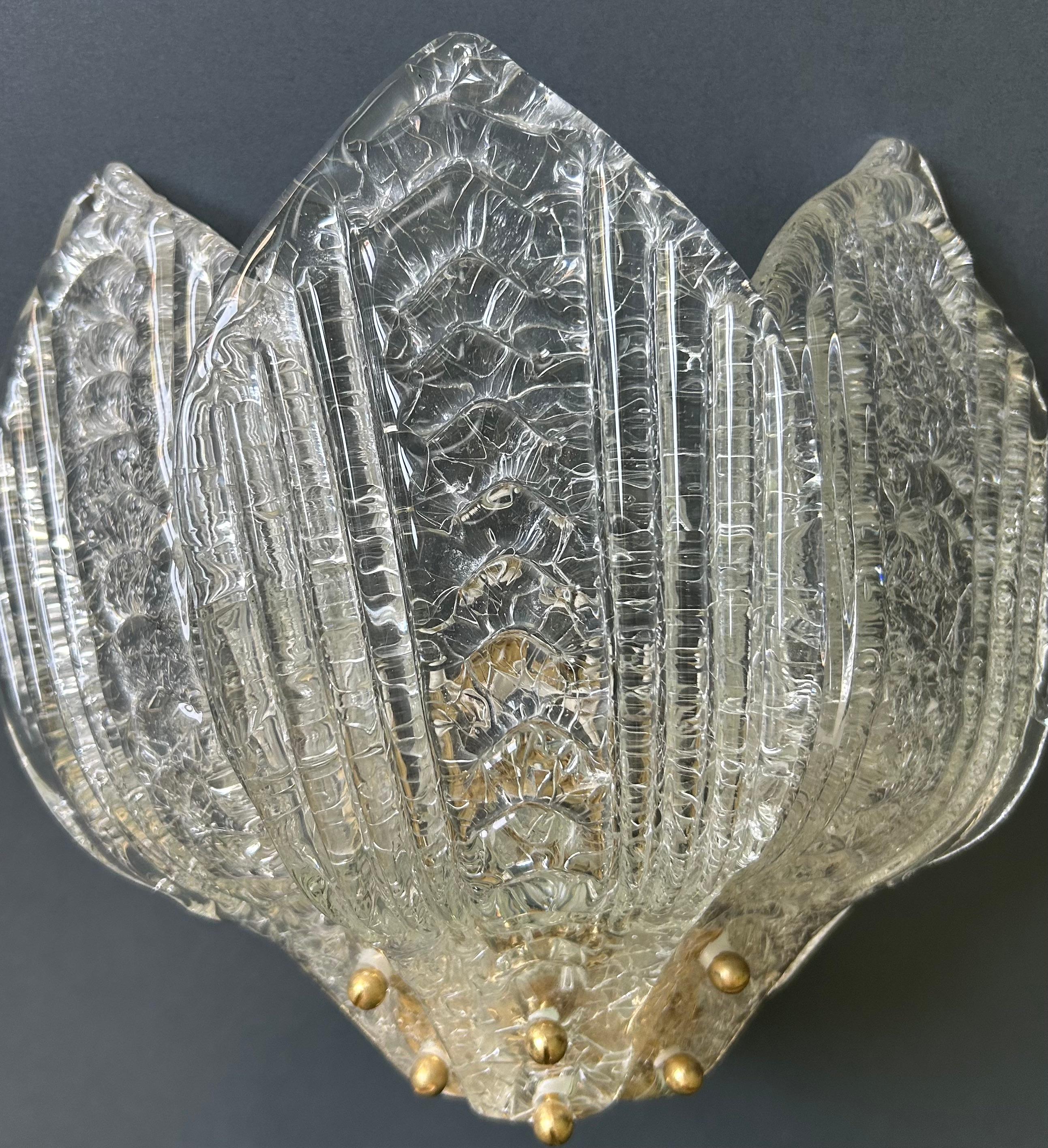italien Papillons divins, ensemble de trois magnifiques appliques murales de Murano, années 1980 en vente